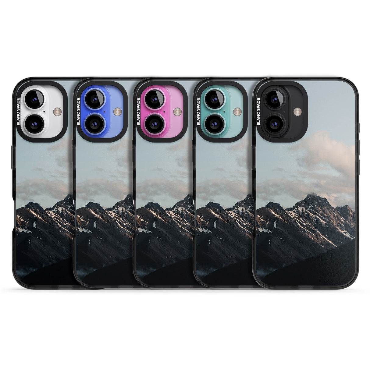 iPhone 16 Pro Max Mountain Range Photograph Black Impact Phone Case