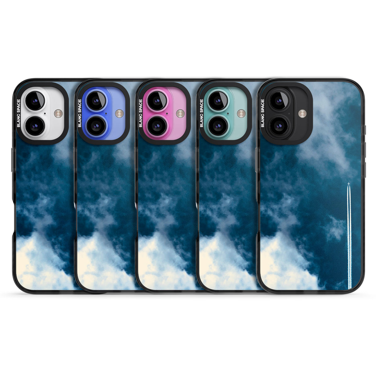 iPhone 16 Pro Max Plane in Cloudy Sky Photograph Black Impact Phone Case