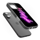 iPhone 16 Pro Max Good Vibes Only Pink Neon Black Impact Phone Case