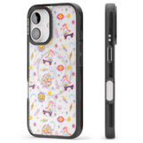 iPhone 16 Pro Max Roller Disco Pattern Black Impact Phone Case