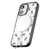 iPhone 16 Pro Max Tiny Panda Pattern Black Impact Phone Case