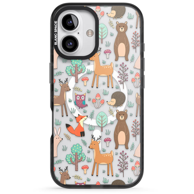 iPhone 16 Pro Max Wildlife Pattern Black Impact Phone Case