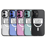 iPhone 16 Pro Max Happy on Social Media Black Impact Phone Case