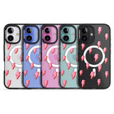 iPhone 16 Pro Max Pink Bolt Pattern Black Impact Phone Case