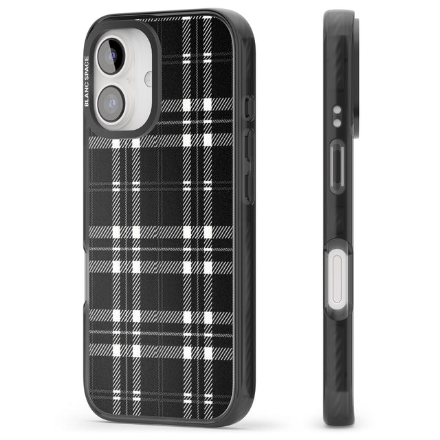 iPhone 16 Pro Max Divine Black Plaid Black Impact Phone Case