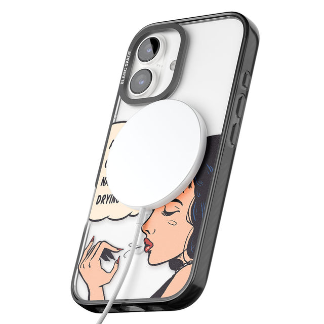 Drying Nails - Pop Art Black Impact Magsafe Phone Case for iPhone 16, iPhone 16 Plus