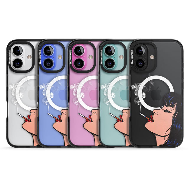 Stress Relief - Pop Art Black Impact Magsafe Phone Case for iPhone 16, iPhone 16 Plus