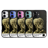 iPhone 16 Pro Max Skull of a Skeleton with Burning Cigarette Black Impact Phone Case