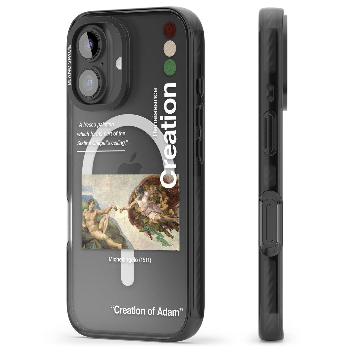 iPhone 16 Pro Max Creation of Adam - Michelangelo Black Impact Phone Case