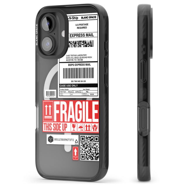 iPhone 16 Pro Max Shipping Label Black Impact Phone Case