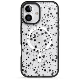 iPhone 16 Pro Max Black Cosmic Galaxy Pattern Black Impact Phone Case