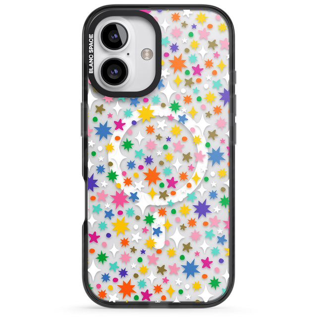 iPhone 16 Pro Max Rainbow Starburst Black Impact Phone Case