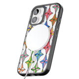 iPhone 16 Pro Max Multi Colour Stars Pattern Black Impact Phone Case