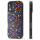 iPhone 16 Pro Max Rainbow Starburst (Purple) Black Impact Phone Case