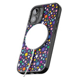 iPhone 16 Pro Max Rainbow Starburst (Purple) Black Impact Phone Case