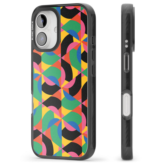 iPhone 16 Pro Max Abstract Carnival Black Impact Phone Case