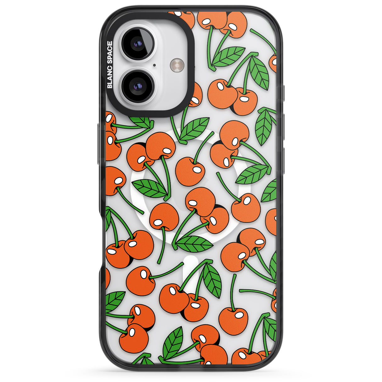 iPhone 16 Pro Max Orchard Fresh Cherries Black Impact Phone Case