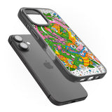 iPhone 16 Pro Max Psychedelic Jungle Dragon Black Impact Phone Case