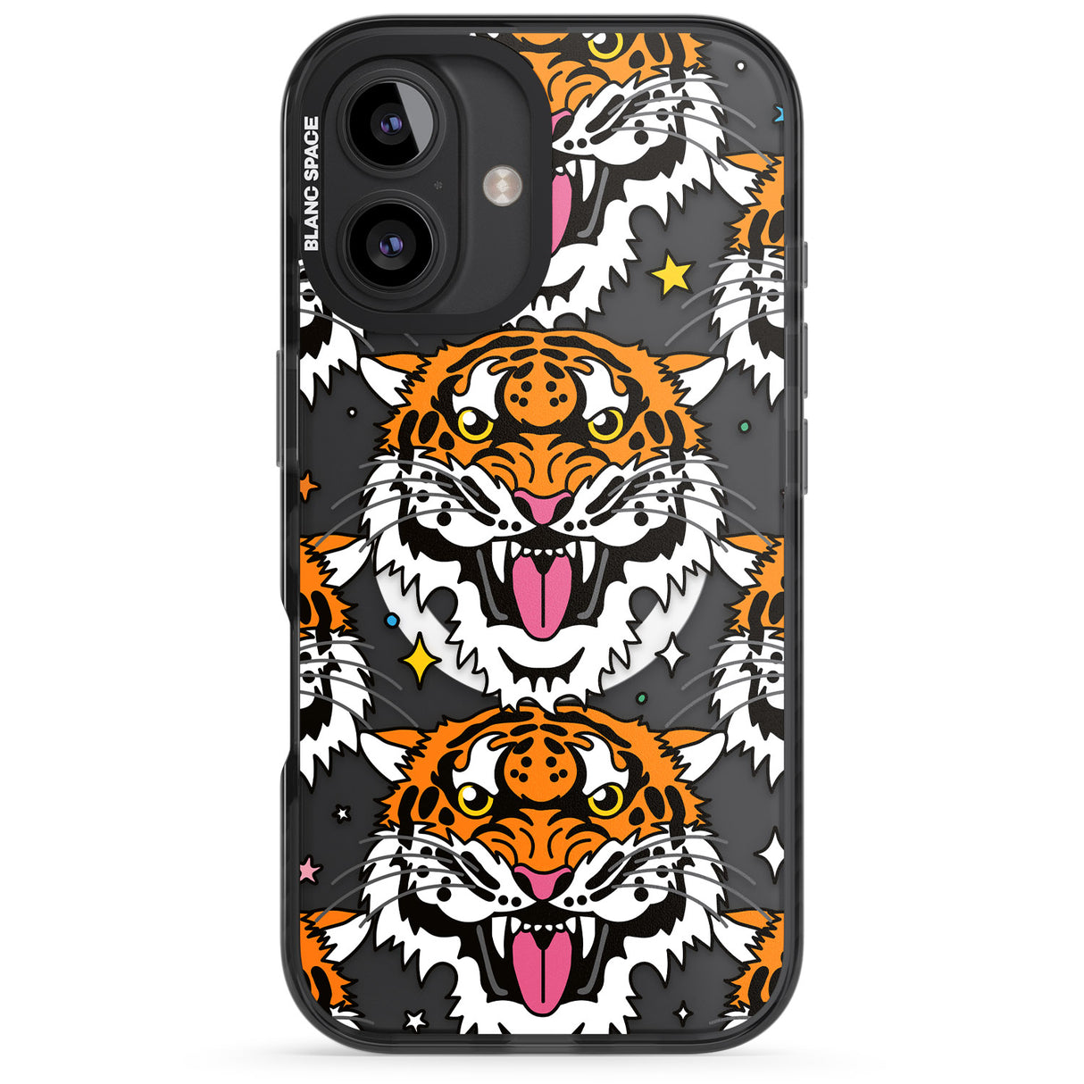 iPhone 16 Pro Max Fierce Jungle Tigers Black Impact Phone Case