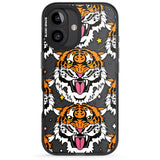 iPhone 16 Pro Max Fierce Jungle Tigers Black Impact Phone Case