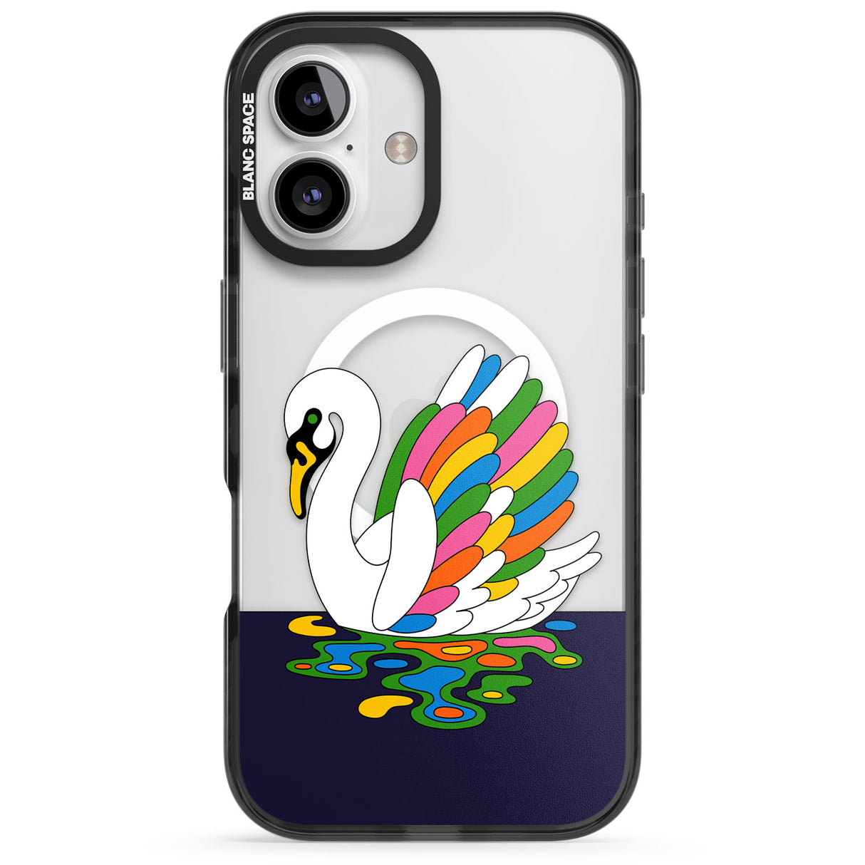 iPhone 16 Pro Max Serene Swan Black Impact Phone Case