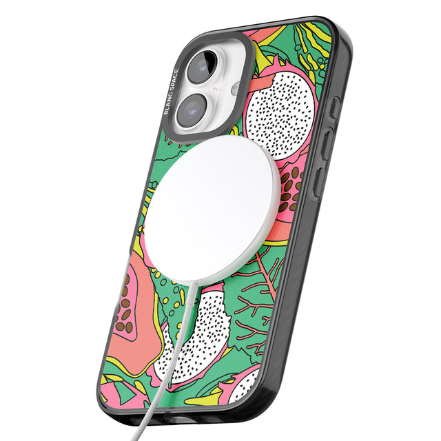 iPhone 16 Pro Max Psychedelic Salad Black Impact Phone Case