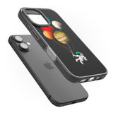 iPhone 16 Pro Max Astronaut Balloon Planets Black Impact Phone Case