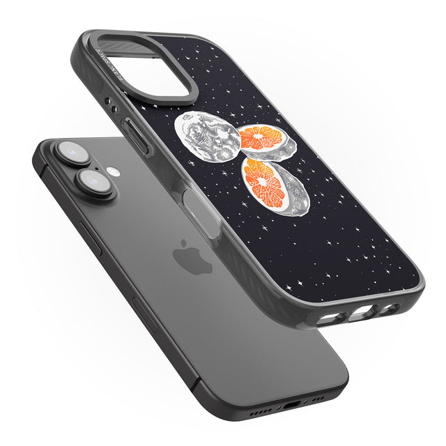 iPhone 16 Pro Max Blood Orange Moon Black Impact Phone Case