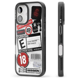 iPhone 16 Pro Max Rated 18+ Sticker Mix Black Impact Phone Case