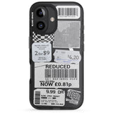 iPhone 16 Pro Max White Sticker Mix Black Impact Phone Case