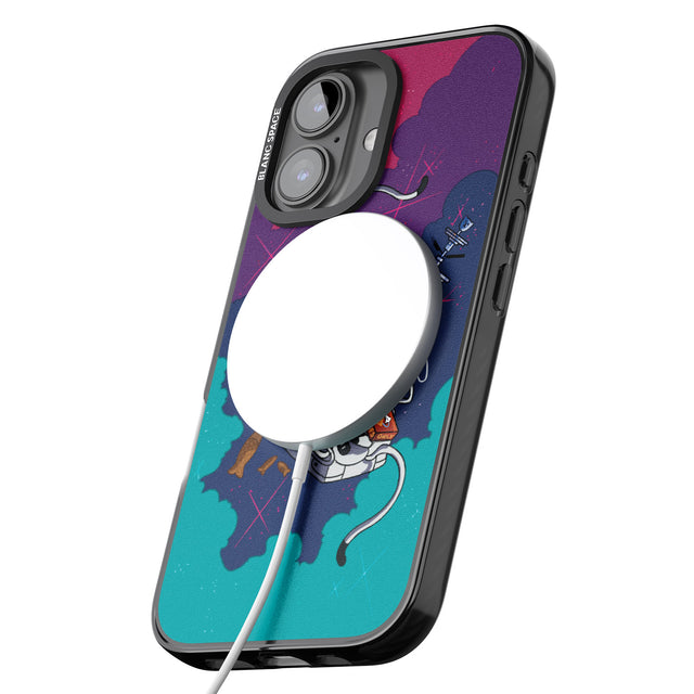 iPhone 16 Pro Max Cats In Space Black Impact Phone Case