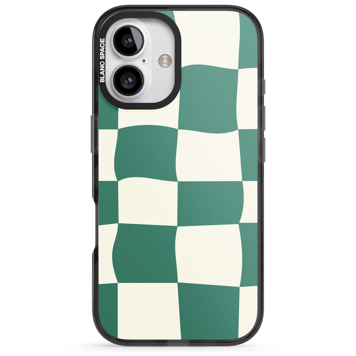 Green & Cream Wavy Check