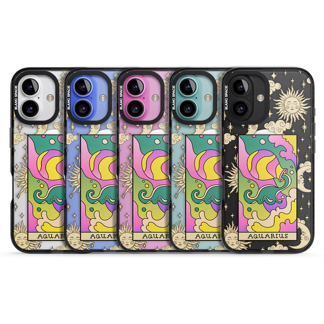 iPhone 16 Pro Max Celestial Zodiac - Aquarius Clear Impact Phone Case + Magsafe