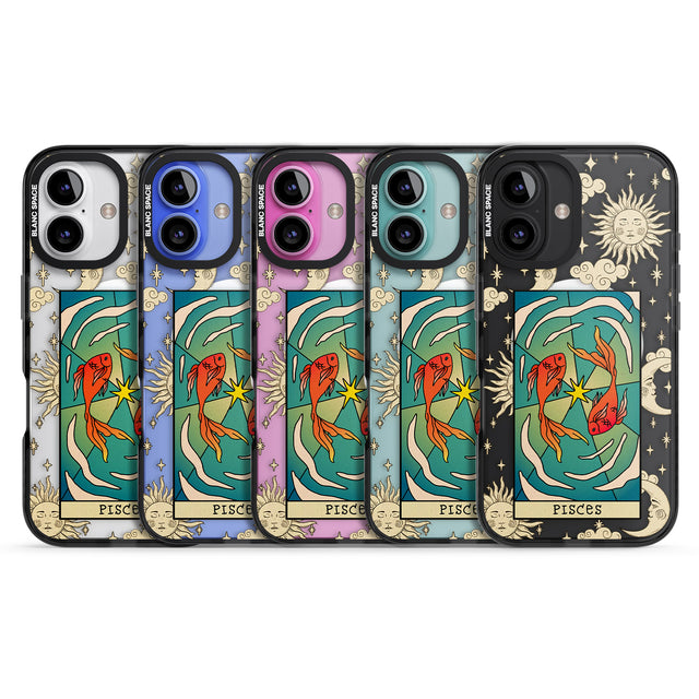 iPhone 16 Pro Max Celestial Zodiac - Pisces Black Impact Phone Case + Magsafe