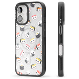 iPhone 16 Pro Max Kawaii Sushi & Rice Black Impact Phone Case