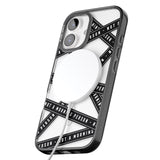 iPhone 16 Pro Max Caution Tape (Clear) Not a Morning Person Black Impact Phone Case