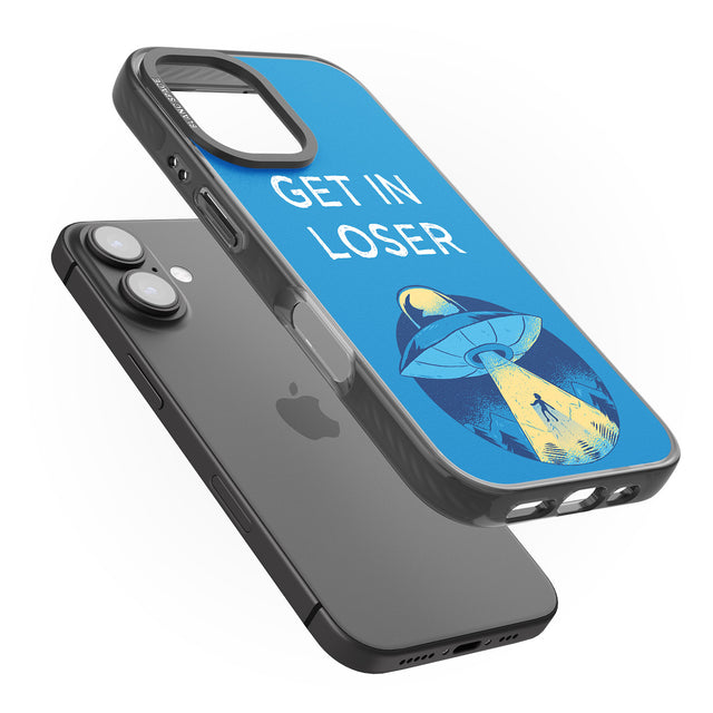 iPhone 16 Pro Max Get in Loser UFO Black Impact Phone Case