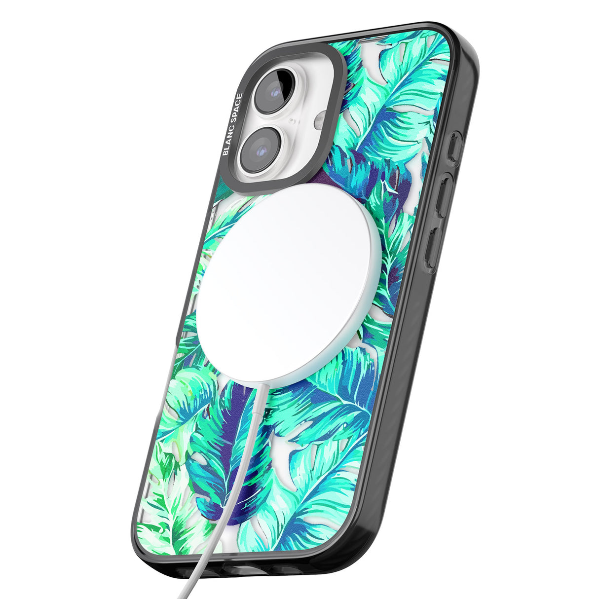 iPhone 16 Pro Max Tropical Palms Black Impact Phone Case