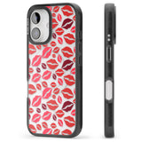 iPhone 16 Pro Max Lips Pattern Black Impact Phone Case