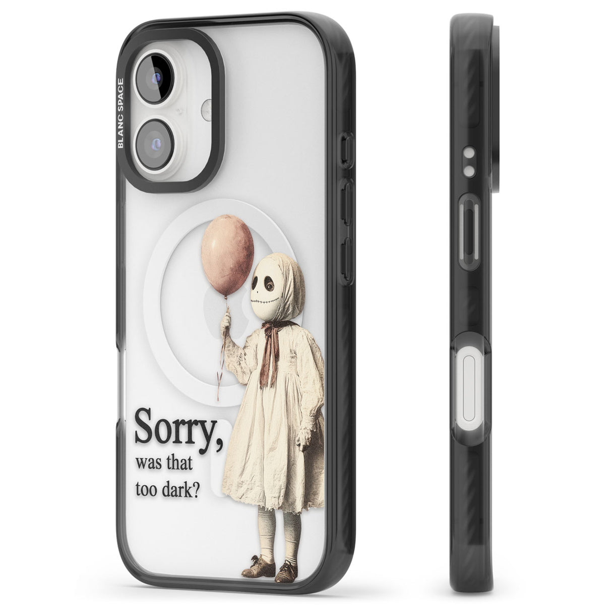 Sorry, Was That Too Dark? Black Impact Magsafe Phone Case for iPhone 16, iPhone 16 Plus