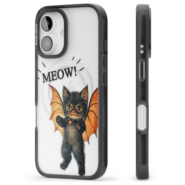 MEOW! Black Impact Magsafe Phone Case for iPhone 16, iPhone 16 Plus