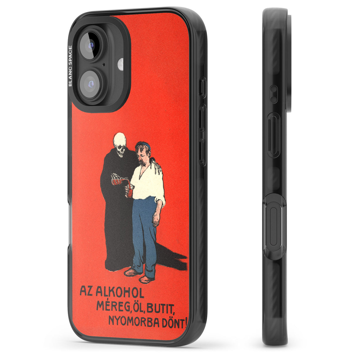 iPhone 16 Pro Max Az Alkohol Poster Black Impact Phone Case