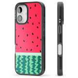 iPhone 16 Pro Max Full Watermelon Print Black Impact Phone Case