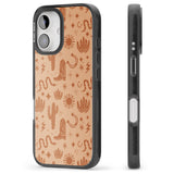 iPhone 16 Pro Max Wild West Pattern Black Impact Phone Case