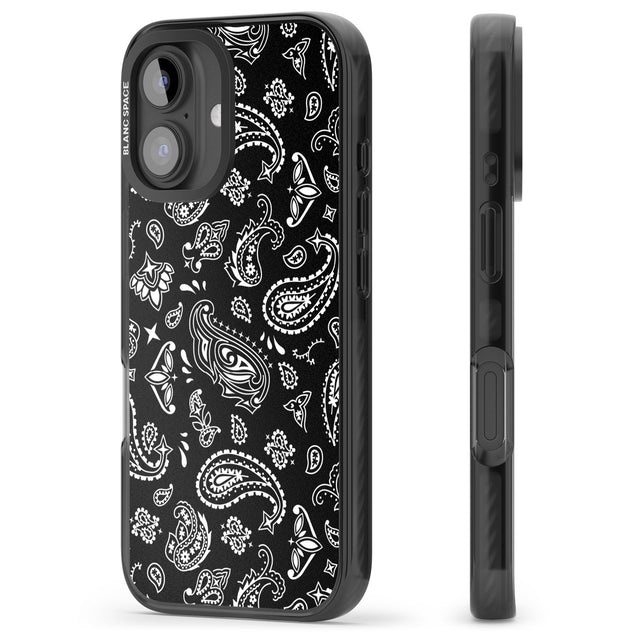 iPhone 16 Pro Max Black Bandana Black Impact Phone Case