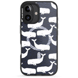 iPhone 16 Pro Max Cute Whales (Transparent) Black Impact Phone Case