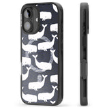 iPhone 16 Pro Max Cute Whales (Transparent) Black Impact Phone Case