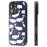 iPhone 16 Pro Max Cute Whales Black Impact Phone Case