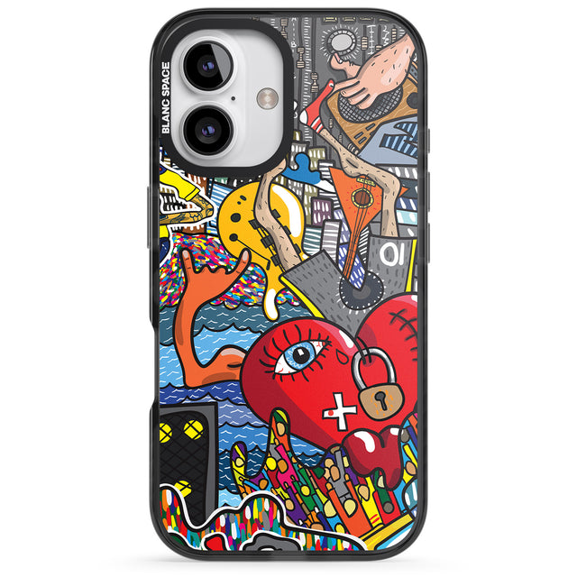 iPhone 16 Pro Max Crowd Tsunami Black Impact Phone Case