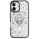 iPhone 16 Pro Max Cancer Emblem - Transparent Design Black Impact Phone Case